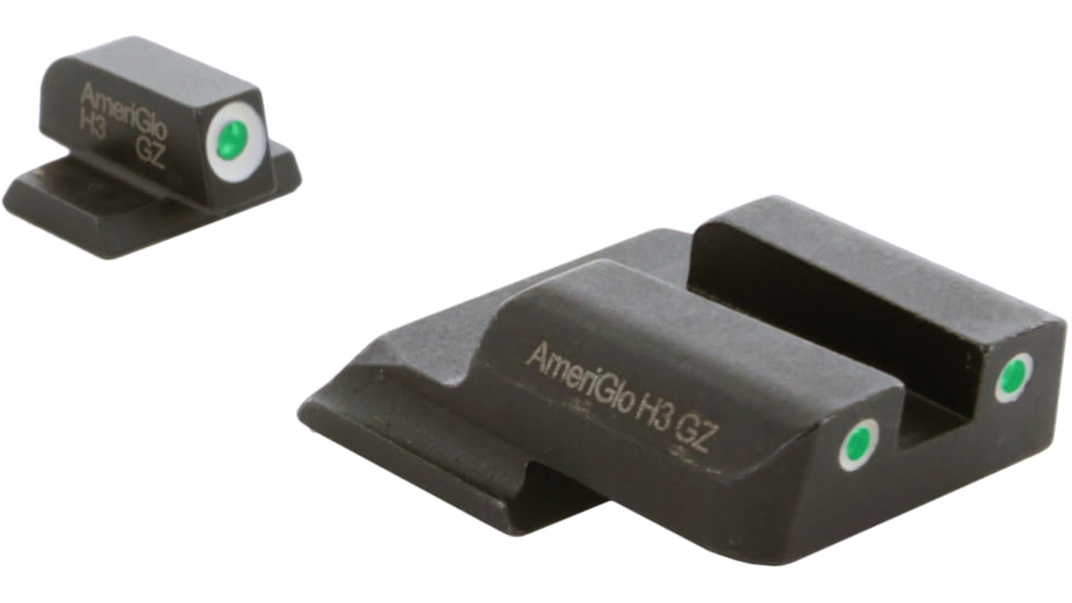 AmeriGlo Tritium Front and Rear Sights MP Shield 3 Dot night Sight set GRN,GRN SW-145