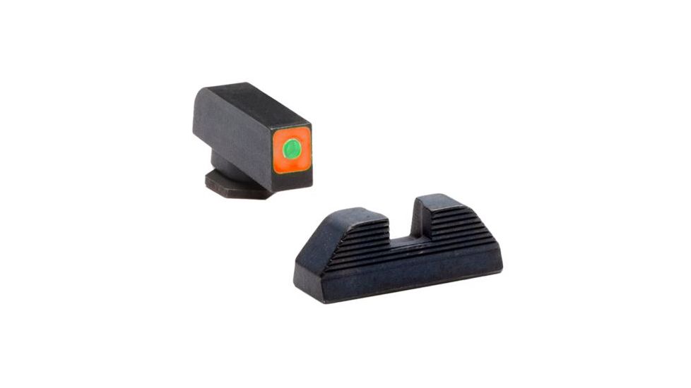 Ameriglo Tritium front serrated rear, green orange GL-647