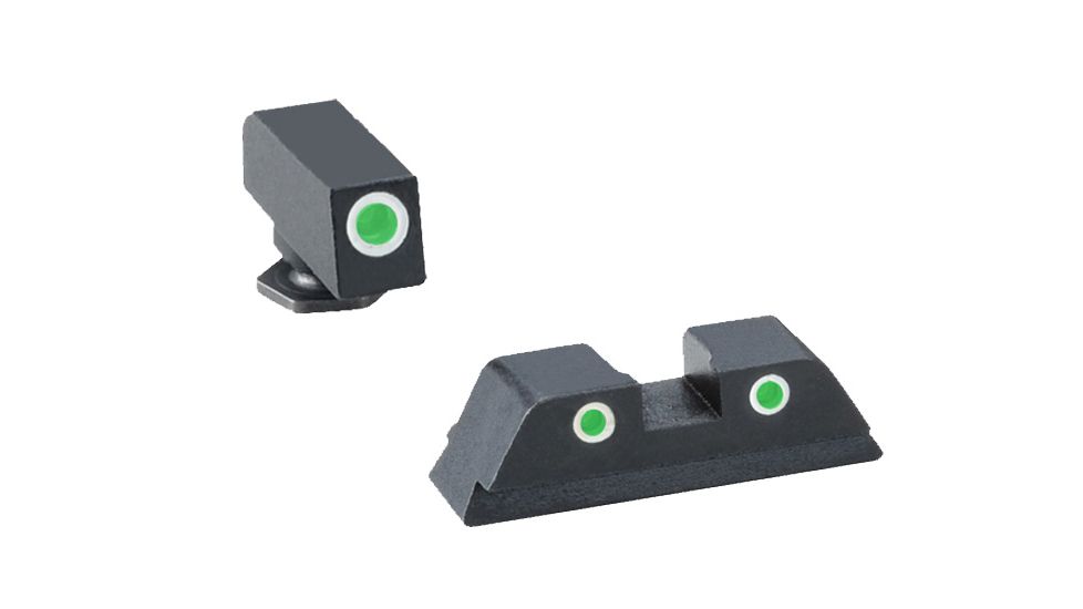 Ameriglo Tritium Night Sight Set, Classic Green Front,Green Rear for Glock 20,21,29,30,31,32,36 - GL119