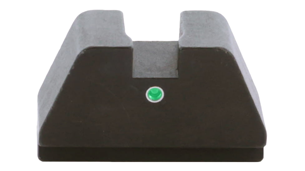 AmeriGlo Tritium Rear Sights for Glock w/Green Tritium Single Dot No Outline .451in H .165in Sq Notch, i-Dot, GL-143R