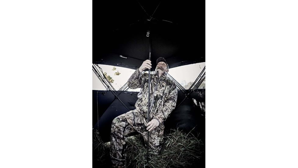 Ameristep Lightweight Support Aluminum Stick for Ground Blinds w/Adjustable Strap and Buckle, 32x73 in Height, V-Shaped System, Twist Lock, Black TPR Finish, AMS-AMEAC0209