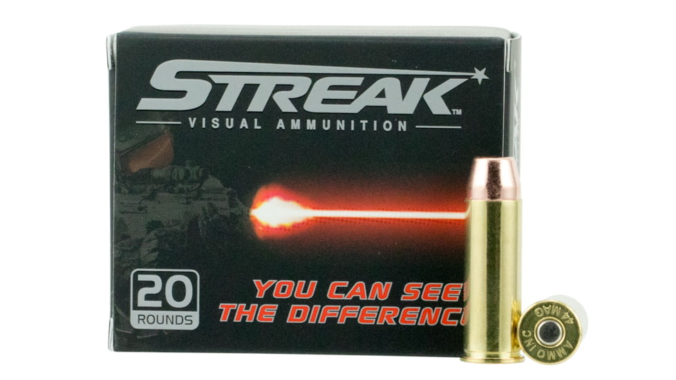 Ammo, Inc. 44240TMCSTRK Streak 44 Rem Mag 240 Gr Total Metal Jacket TMJ 20 Bx/