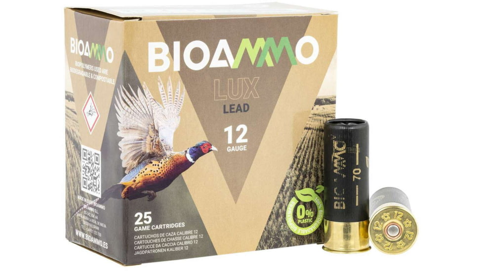 Ammo, Inc. Bioammo Lux 12 Gauge 2.75in 1 1/8 oz Shotgun Ammo, 7 Shot Size, 25 Rounds, BL3270