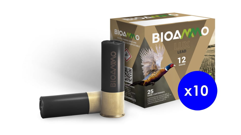 BioAmmo LUX Hunt 12 Gauge 1 1/8oz 2.75in 7 Lead Shot Centerfire Shotgun Ammo, 250 Rounds, BL32-70-KIT1