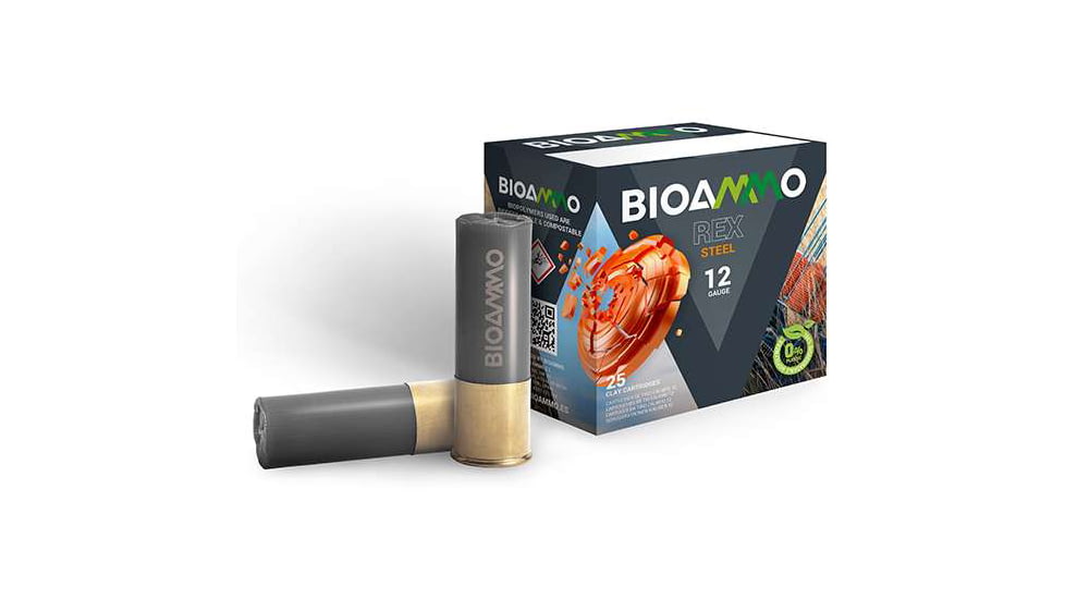 Ammo, Inc. Bioammo REX ST 12 Gauge 2.75in 1 oz Shotgun Ammo, 7 Shot Size, 25 Rounds, BRS2870