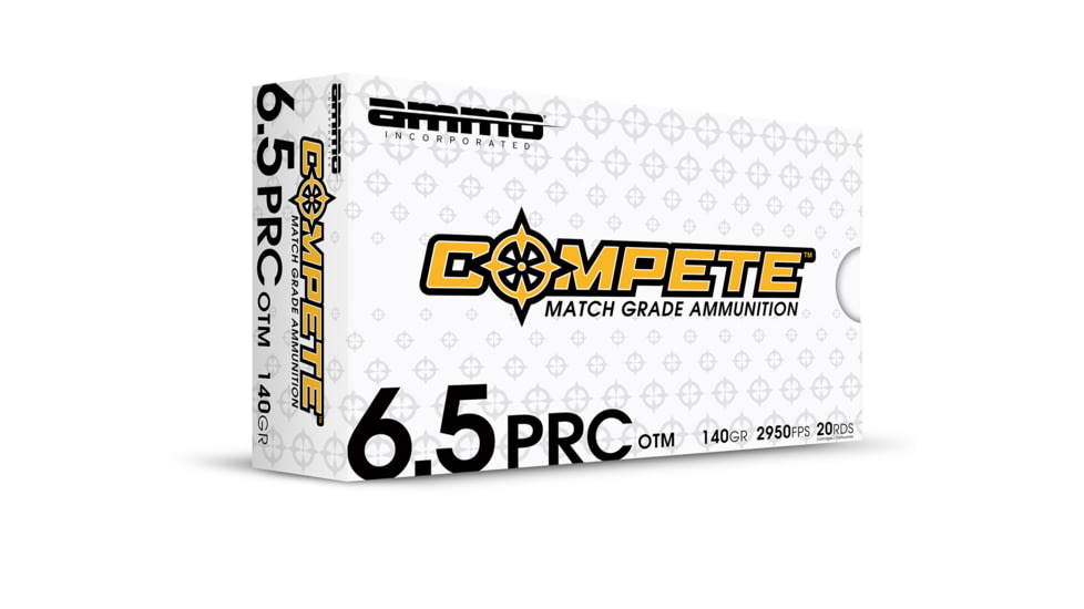 Ammo, Inc. Compete OTM 6.5 PRC 140 Grain Open Tip Match t Brass Cased Rifle Ammo, 20 Round, 65PRC140-OTM-A20