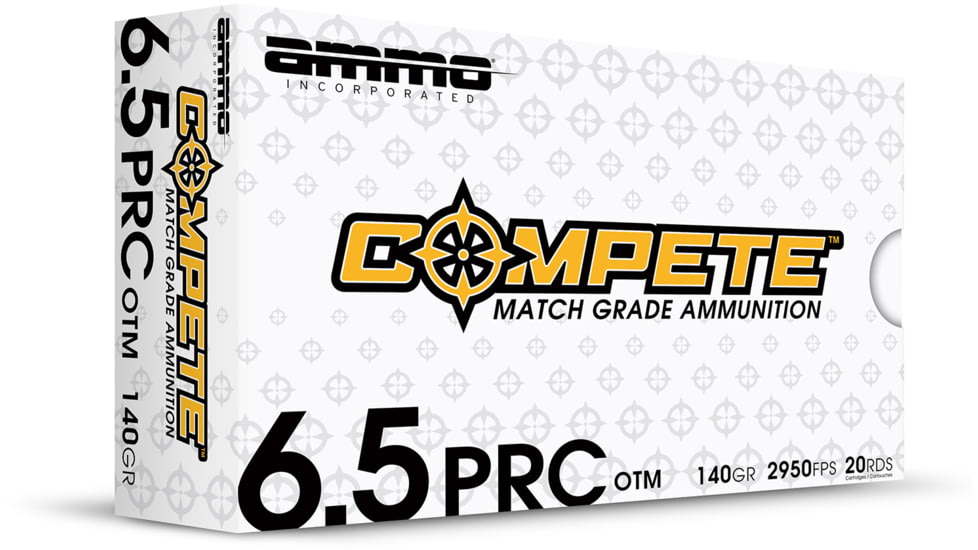 Ammo, Inc.  Compete OTM 6.5 PRC 140 Grain Open Tip Match t Brass Cased Rifle Ammo, 20 Round, 65PRC140-OTM-A20