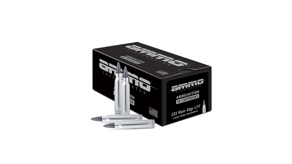 Ammo, Inc. Shield 223 REM 45 Grain Lead Free Frangible Nickel Cased Rifle Ammo, 50 Round, 223045LFF-A50