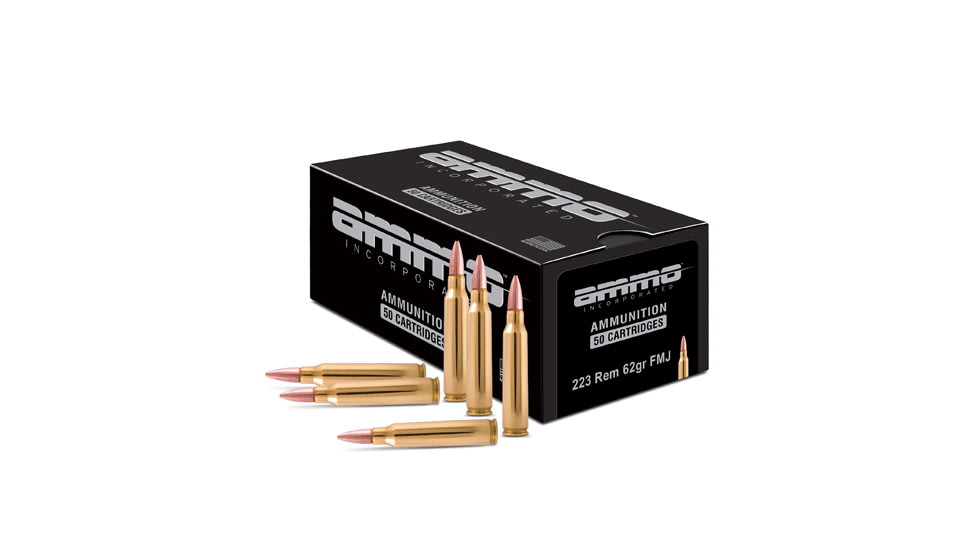 Ammo, Inc. Shield 223 REM 62 Grain FMJ Brass Cased Rifle Ammo, 50 Round, 223062FMJ-A50