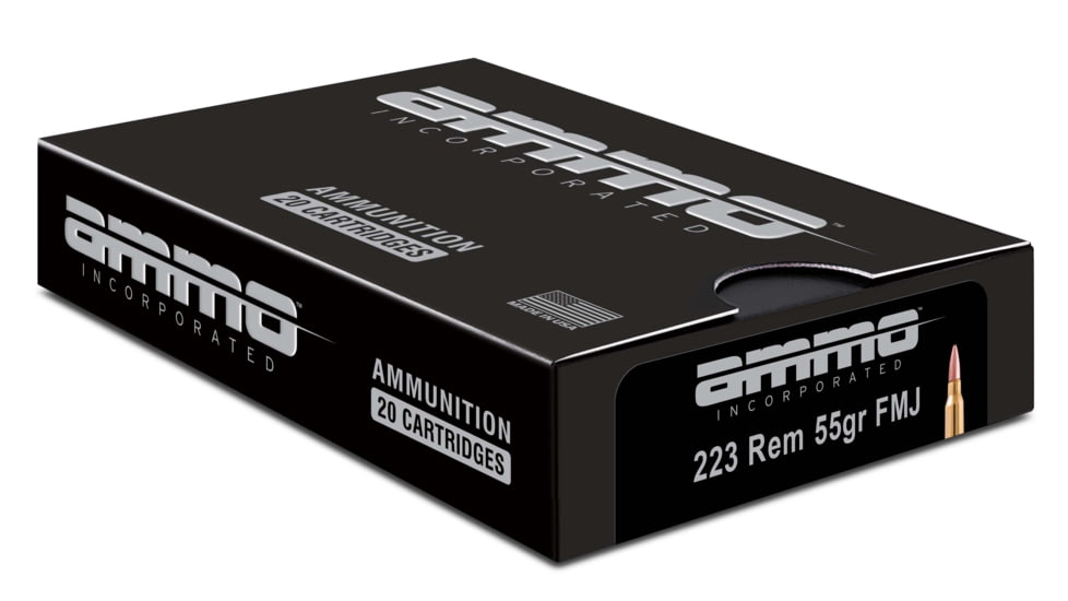Ammo, Inc. Signature .223 Remington 55 grain Full Metal Jacket Brass Cased Centerfire Rifle Ammo, 20 Rounds, 223055FMJ-A20