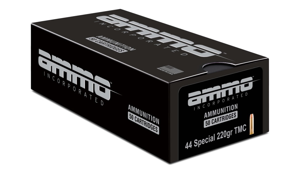 Ammo, Inc. Signature .44 Special 220 grain Total Metal Jacket Brass Cased Centerfire Pistol Ammo, 50 Rounds, 44S220TMC-A50