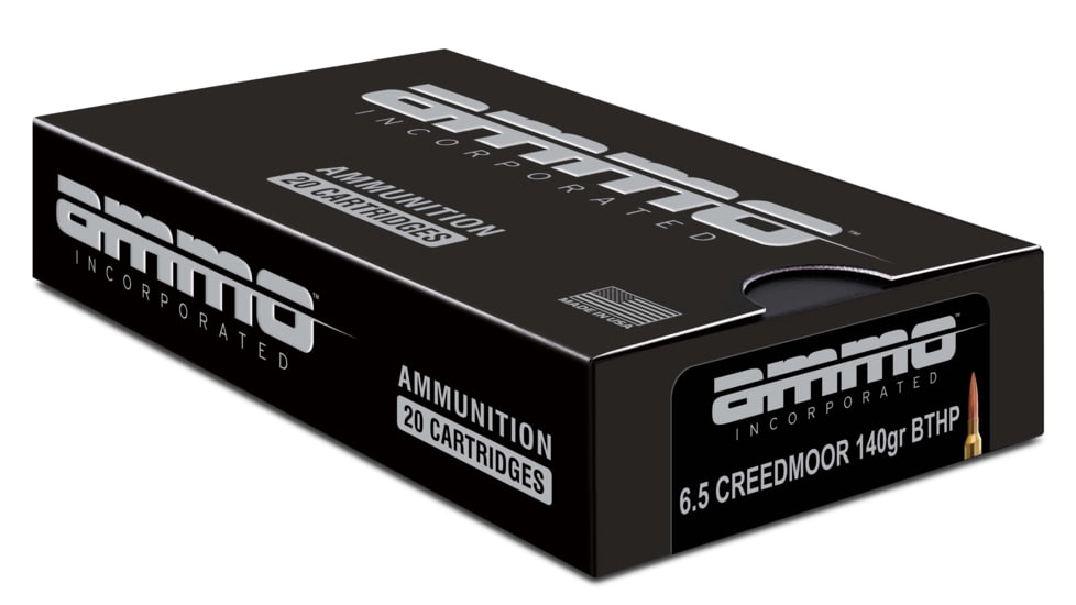 Ammo, Inc. Signature 6.5 CM 140 Grain BTHP Brass Case Rifle Ammo, 20 Rounds, 65CM140BTHP-A20
