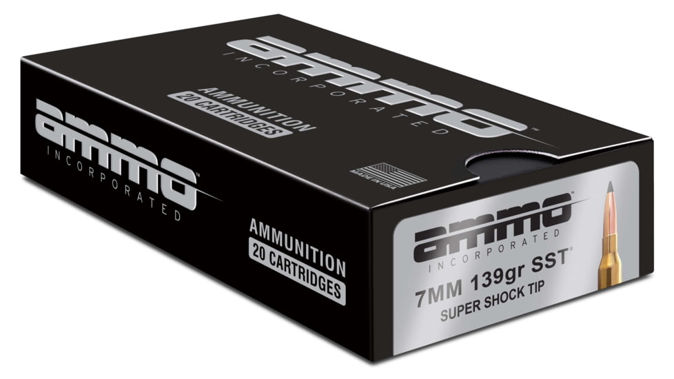 Ammo, Inc. Signature 7mm 139 Grain SST Brass Case Rifle Ammo, 20 Rounds, 7MM139SST-A20