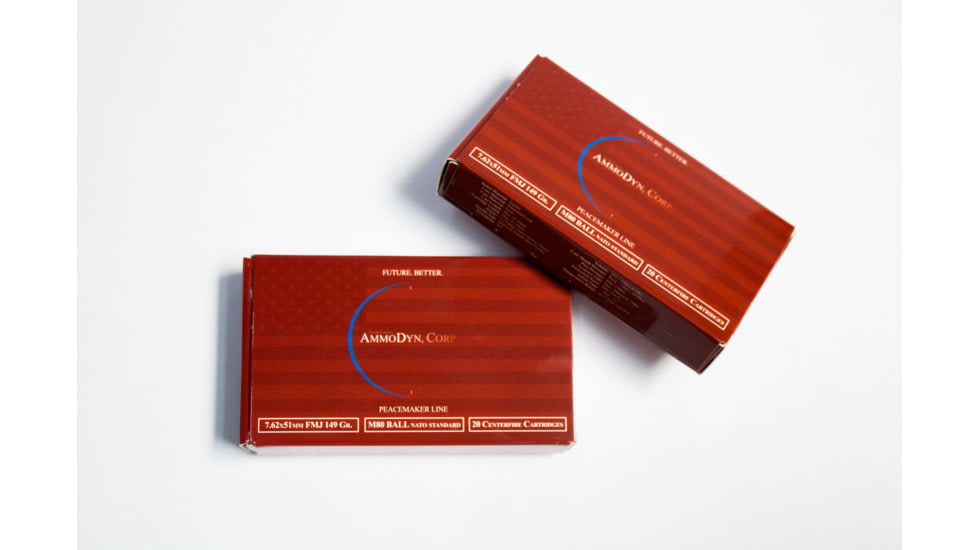 7.62x51mm NATO 149 Grain Full Metal Jacket Brass Cased Rifle Ammo, 20 Rounds, NSN 1305.27.070.5345