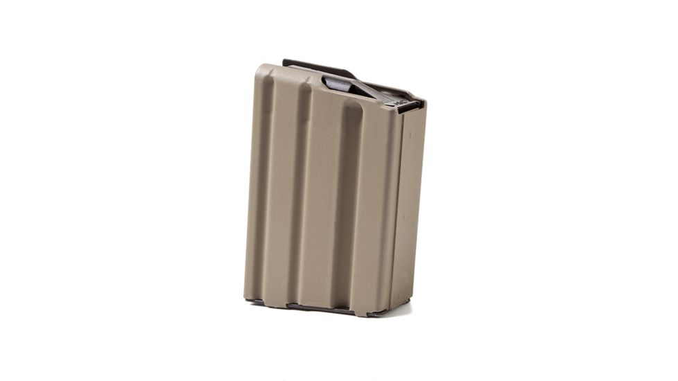 Ammunition Storage Components 10rd .223/5.56 Stainless Steel Magazine, Marlube with Black Follower, FDE, 10-223-SS-FDE-B-ASC