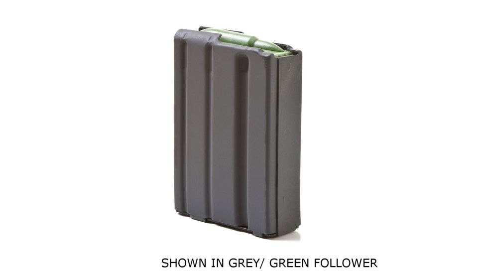 Ammunition Storage Components AR-15 .223 Aluminum 10-Round Magazine, Black Marlube/Orange Follower ASC10223ALBMOASC