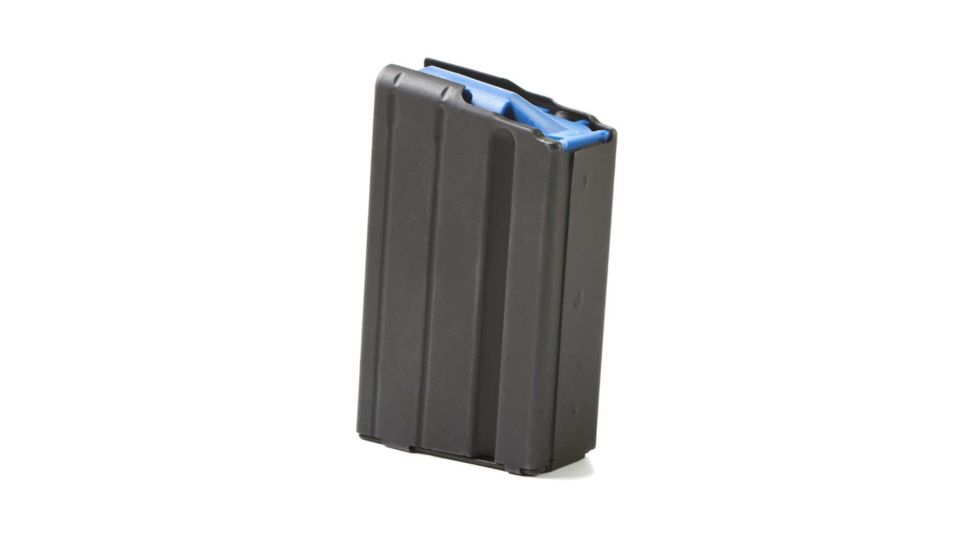 Ammunition Storage Components AR-15 6.5/.264 Stainless 10-Round Grendel Magazine, Marlube Black/Blue Follower ASC1065SSBMBLASC