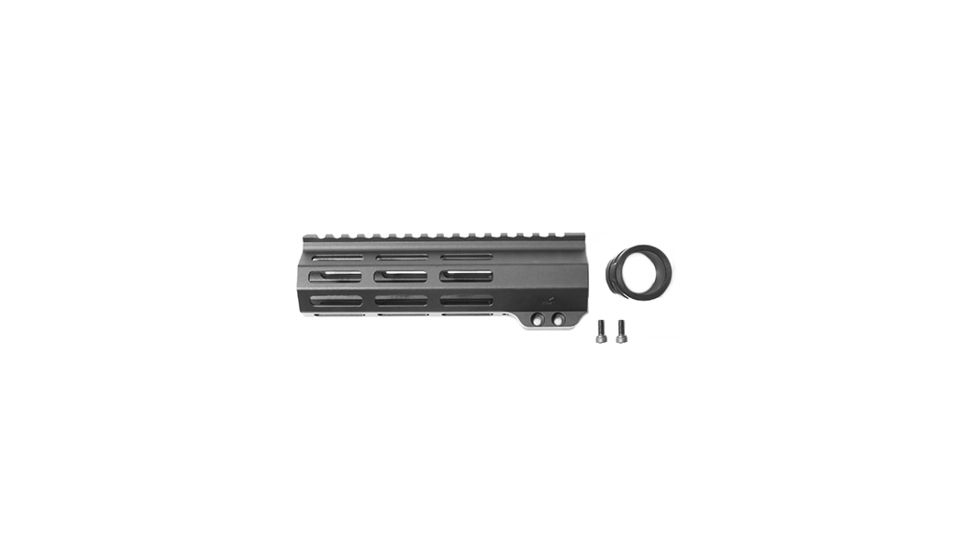 Ammunition Storage Components AR15 7in Free Float MLOK Handguard with Aluminum Barrel Nut, Hardcoat Anodize, Black, AR15-7-MLOK-HG