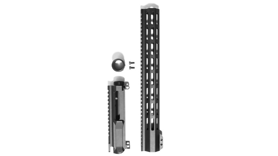 Ammunition Storage Components AR15 Billet Slick Side Upper Receiver, 15in Free Float MLOK Handguard Combo, Black, AR15-BSSU-15-MLOK-HG-Combo