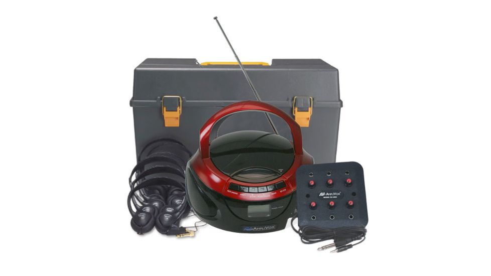 AmpliVox Personal Six-Station Listening Center, Black, SL1070