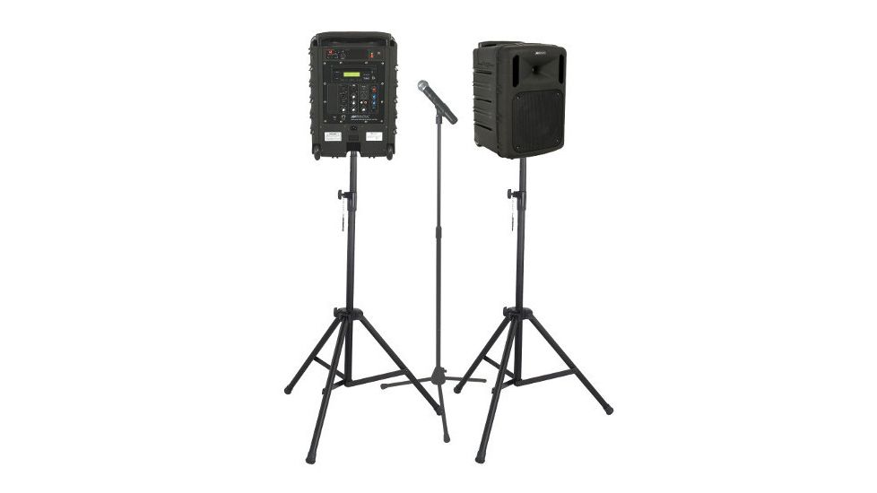 AmpliVox Titan Wireless Portable PA Bundle Premium, Black, B8003
