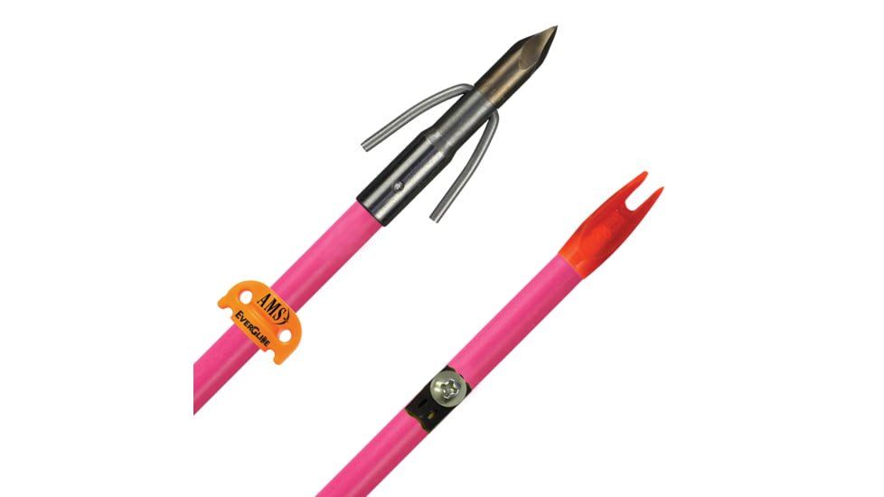 AMS Fiberglass Arrow Chaos Point Pink Shaft &amp; Safety Slide, A203-PNK