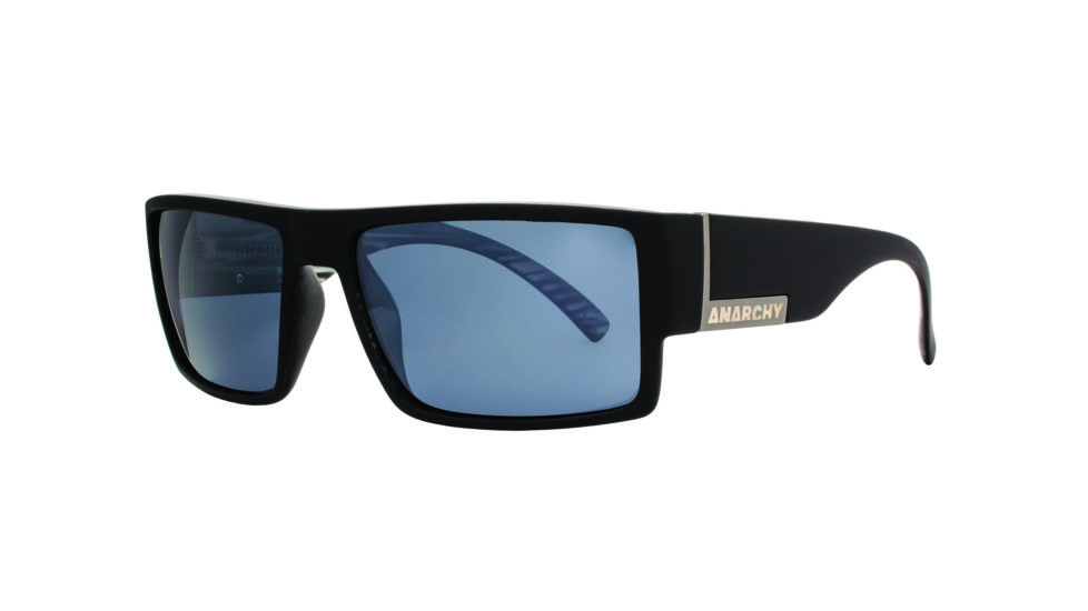 Anarchy Argh Single Vision Prescription Sunglasses, Matte Black w/ Striped Black Demi Frame, 10223761.QTMSV