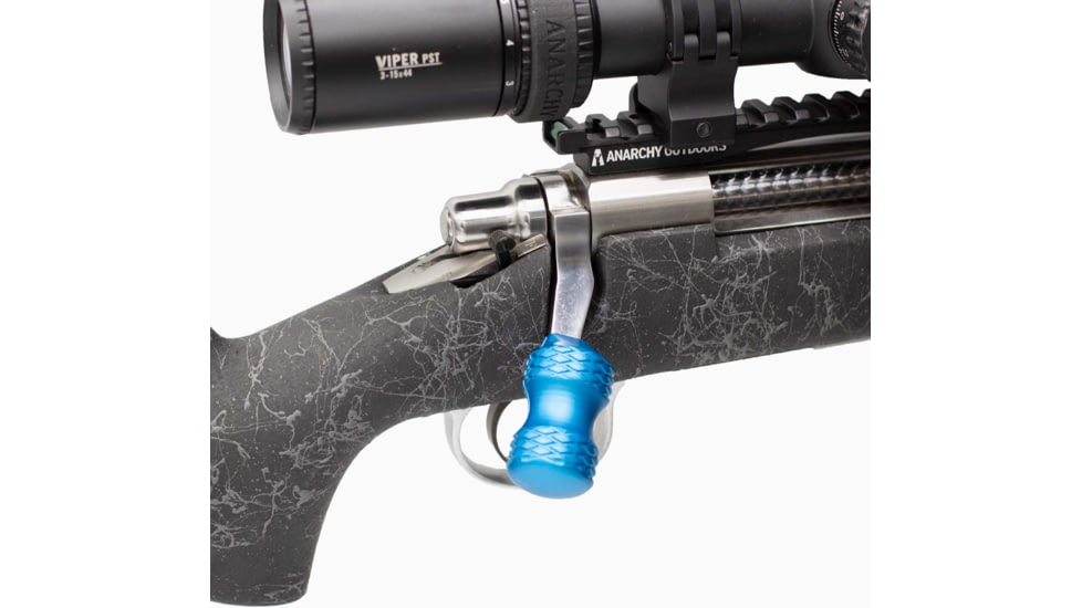 Anarchy Outdoors Clamp-On Bolt Knob for Remington 700, Blue, 791617489431