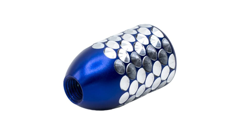 Anarchy Outdoors Dragonscale Bolt Knob, 1.5 in Length, Blue/Silver, 791617485488