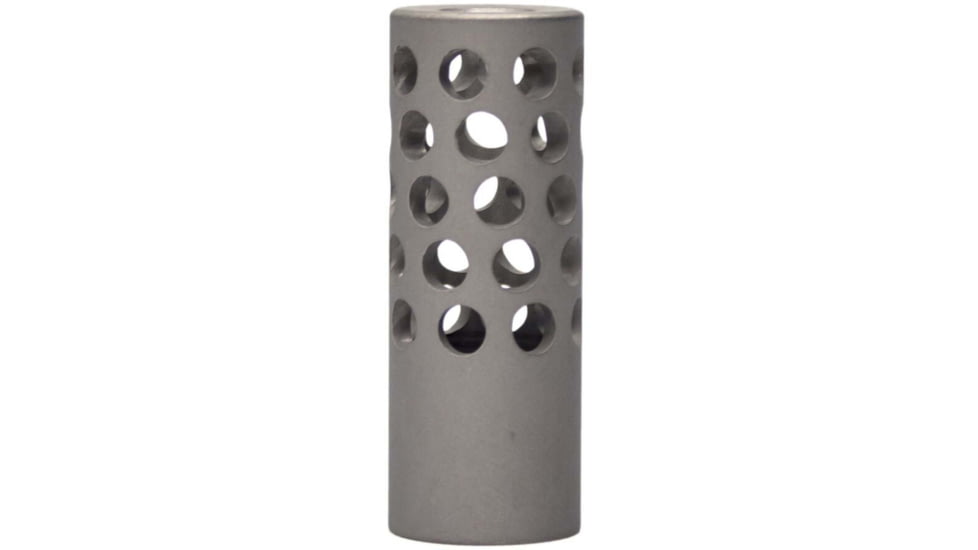 Anarchy Outdoors Full Port Muzzle Brake, .30 cal, 1/2x28, Matte Silver, 791617486409