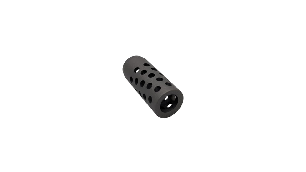 Anarchy Outdoors Full Port Muzzle Brake for Traditions Muzzleloaders, .50 Caliber, 3/4x24, Tungsten Gray, Small, TM-MB-N