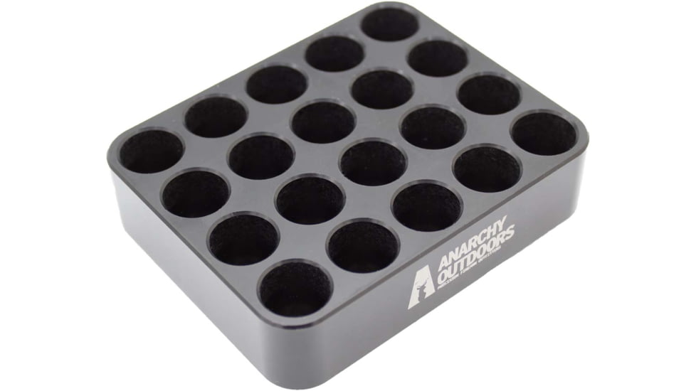 Anarchy Outdoors Muzzleloader Powder Tube Loading Block, Black, 791617480865