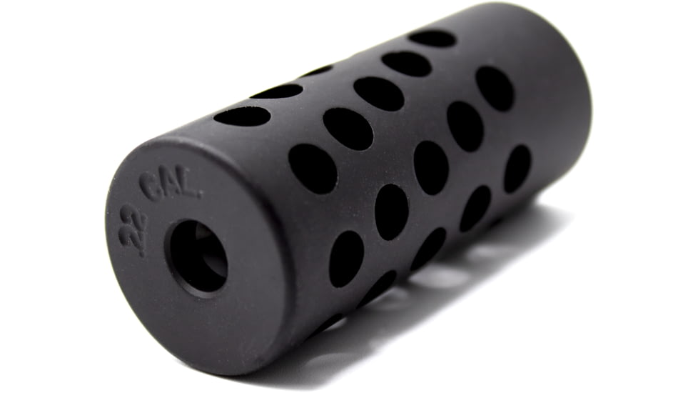 Anarchy Outdoors RPR Rimfire Bull Barrel Full Port Muzzle Brake, .22 Caliber, 1/2x28 Thread, 0.86 in OD, Black, 791617486201