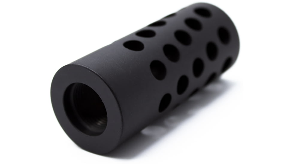 Anarchy Outdoors RPR Rimfire Bull Barrel Full Port Muzzle Brake, .22 Caliber, 1/2x28 Thread, 0.86 in OD, Black, 791617486201