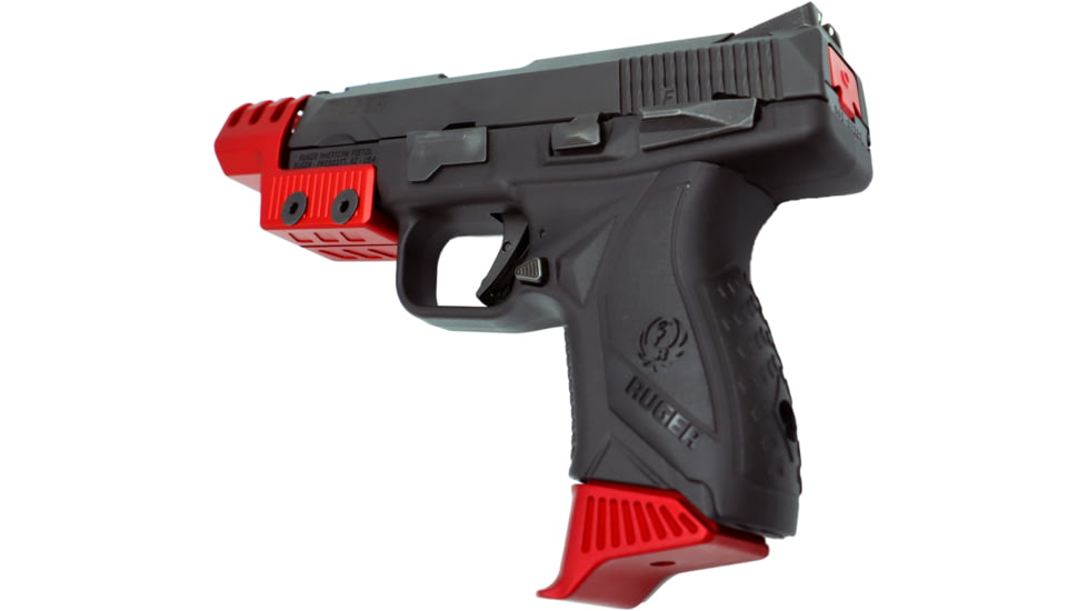 Anarchy Outdoors Ruger American Compact 9mm Grip Extension/Pinky Rest, Red, 791617486515