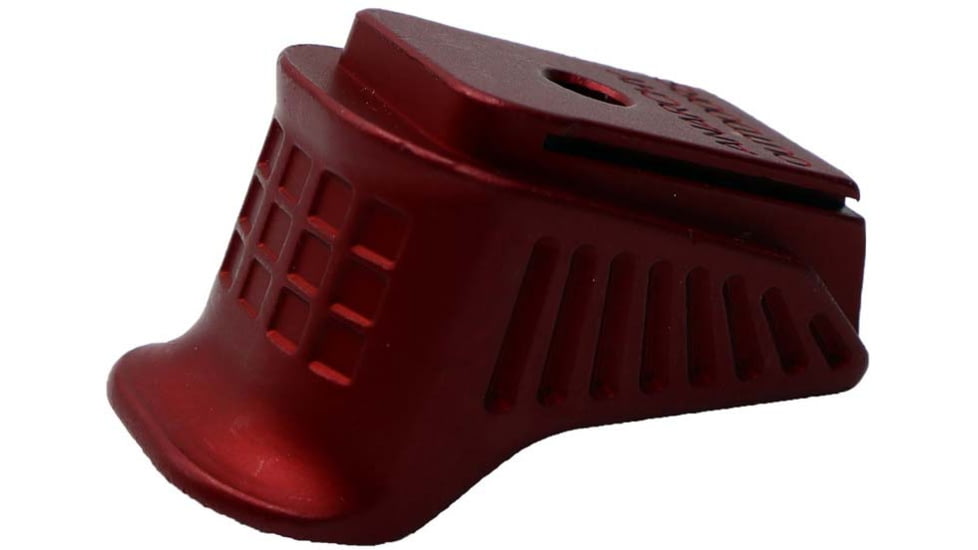 Anarchy Outdoors Ruger American Compact 9mm Grip Extension/Pinky Rest, Red, 791617486515