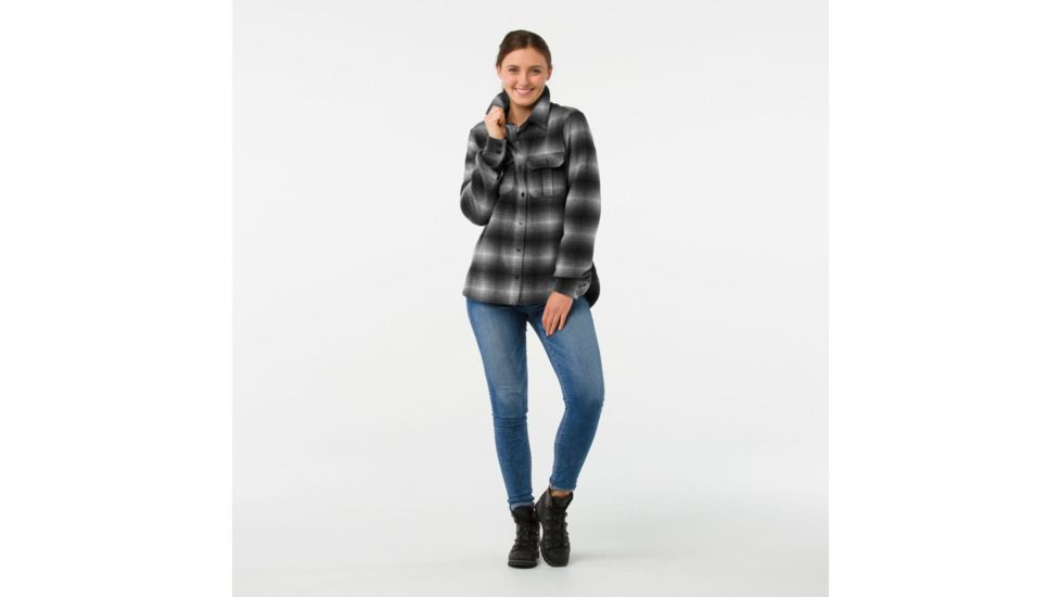 Smartwool Anchor Line Shirt Jacket-Women's, Medium Gray, Extra Small, SW000346052-XS