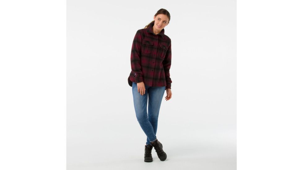 Smartwool Anchor Line Shirt Jacket-Women's, Tibetan Red, Small, SW000346A25-S