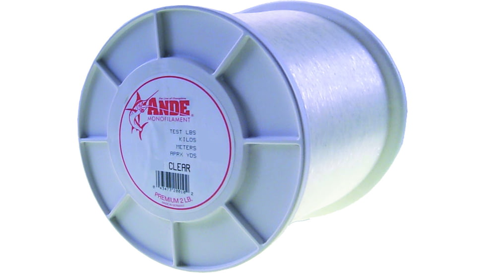 Ande Line Premium Mono Line 2lb Spool 150lb 500yd Clear, A2-150C
