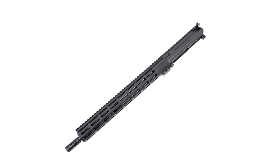 Andro Corp Industries AR-15 Complete M-LOK Upper Receiver with Flash Hider Assembly, 5.56 NATO, 24.75in, 16in Barrel, Medium, Mid Length, 1-7 Twist, 1/2x28 Thread, A2, Anodized, Black, U55616ML
