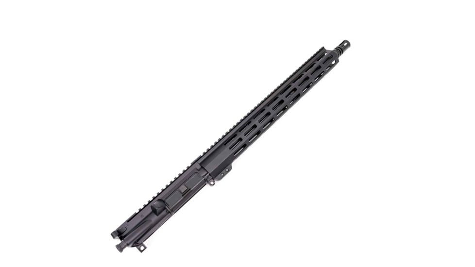 Andro Corp Industries AR-15 Complete M-LOK Upper Receiver with Flash Hider Assembly, 5.56 NATO, 24.75in, 16in Barrel, Medium, Mid Length, 1-7 Twist, 1/2x28 Thread, A2, Anodized, Black, U55616ML