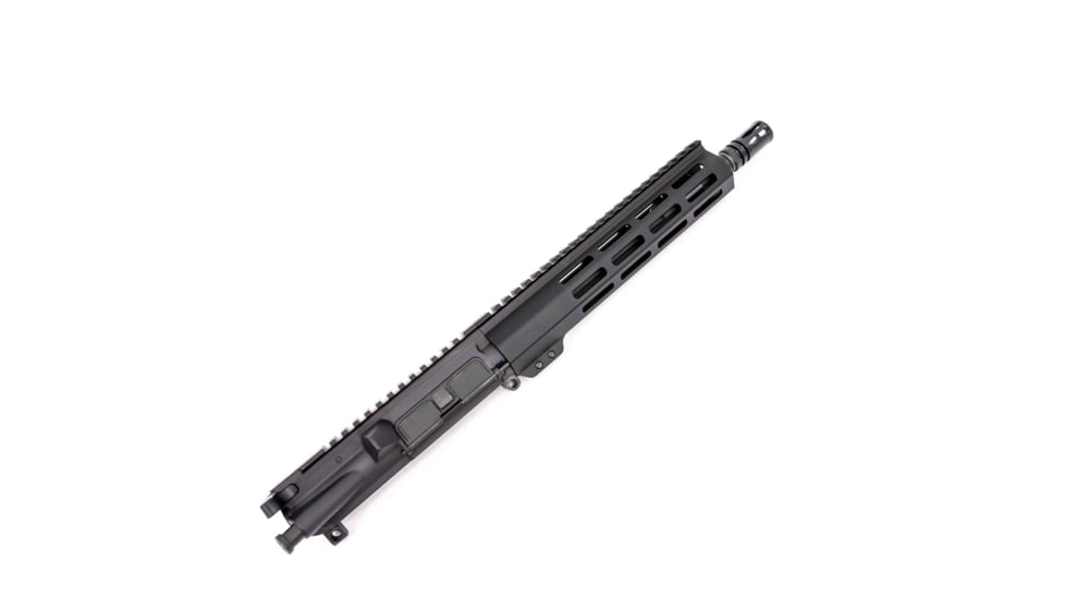 Andro Corp Industries AR-15 Complete M-LOK Upper Receiver with Flash Hider Assembly, 5.56 NATO, 18.75in, 10.3in Barrel, Govt, Carbine Length, 1-7 Twist, 1/2x28 Thread, A2, Anodized, Black, U556103ML