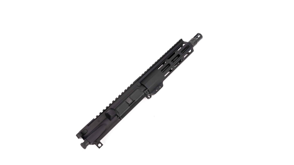 Andro Corp Industries AR-15 Complete M-LOK Upper Receiver with Flash Hider Assembly, .300BLK, 16.5in, 8in Barrel, Medium, Pistol Length, 1-7 Twist, 5/8x24 Thread, A2, Anodized, Black, U3008