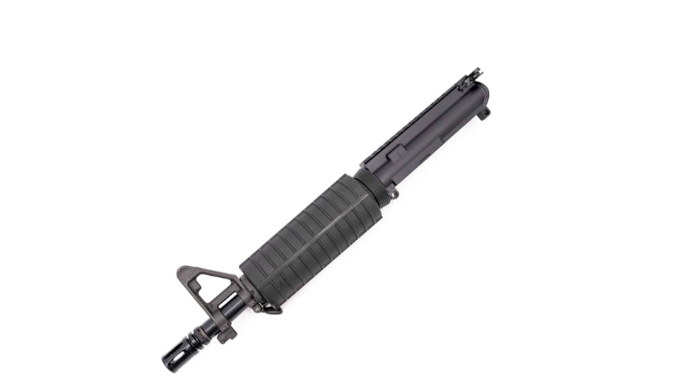 Andro Corp Industries AR-15 Complete M-LOK Upper Receiver with Flash Hider Assembly w/Fmark Front Sight Base, 5.56 NATO, 18.75in, 10.3in Barrel, Govt, Carbine Length, 1-7 Twist, 1/2x28 Thread, A2, Anodized, Black, U556103M4F