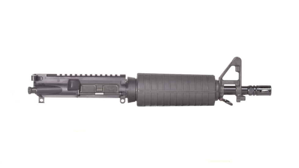 Andro Corp Industries AR-15 Complete M-LOK Upper Receiver with Flash Hider Assembly w/Fmark Front Sight Base, 5.56 NATO, 18.75in, 10.3in Barrel, Govt, Carbine Length, 1-7 Twist, 1/2x28 Thread, A2, Anodized, Black, U556103M4F