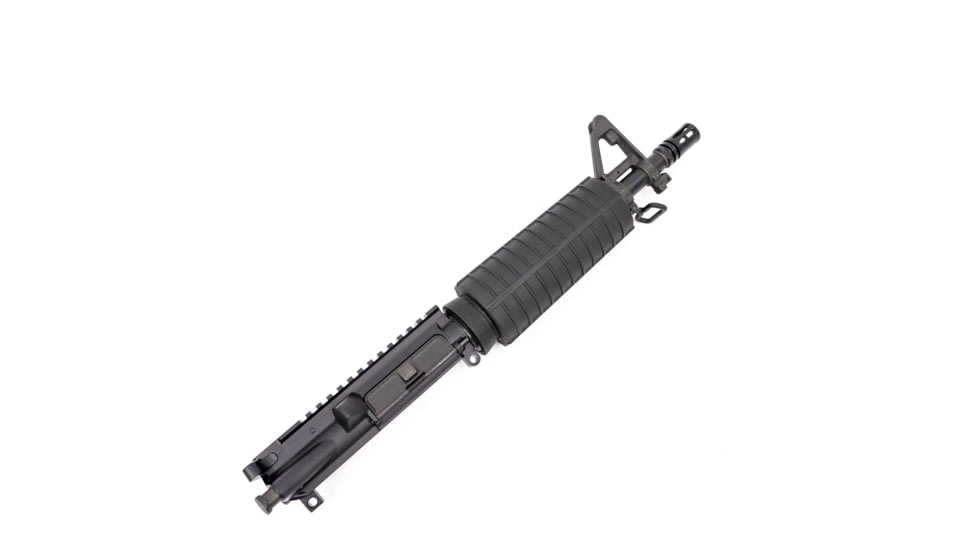 Andro Corp Industries AR-15 Complete M-LOK Upper Receiver with Flash Hider Assembly w/Fmark Front Sight Base, 5.56 NATO, 18.75in, 10.3in Barrel, Govt, Carbine Length, 1-7 Twist, 1/2x28 Thread, A2, Anodized, Black, U556103M4F