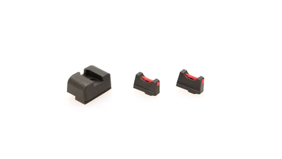 Angry Bear Arms Family Pack Co-Witness/Suppressor Fiber Optic Sight Set, Glock, Black, Small, ABASUP