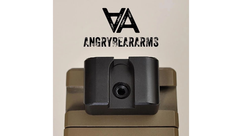Angry Bear Arms Glock Bear Bones Fiber Optic Pistol Sights, Tall Profile, Serrated, Small Frame, Black, ABA131
