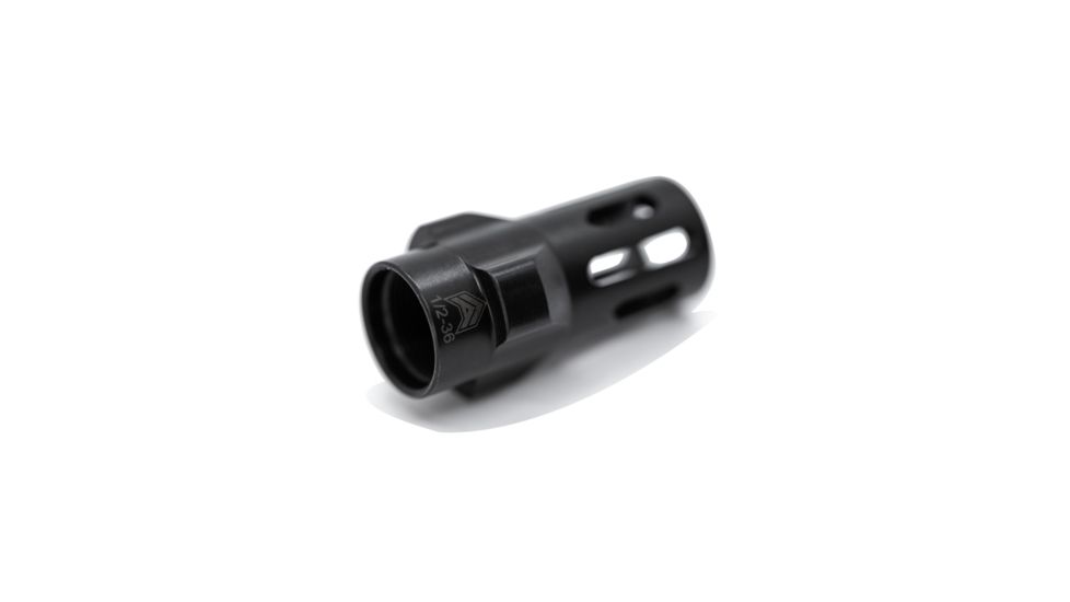 Angstadt Arms 3-Lug Adapter, 9mm A1 Style Flash Hider 1/2x36, Black, AA093LHB36