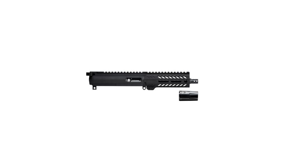 Angstadt Arms Complete Upper Assembly, AR-15, 5.5 in Handguard, 6 in Barrel, 3-Lug Muzzle Brake, Picatinny/M-LOK, 1/2x36, Black, AAUT109006